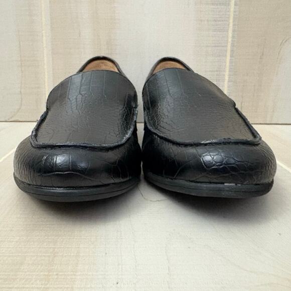 LifeStride Soft System Black Faux Croc Embossed Loafers Women’s Size 8M - Picture 4 of 11